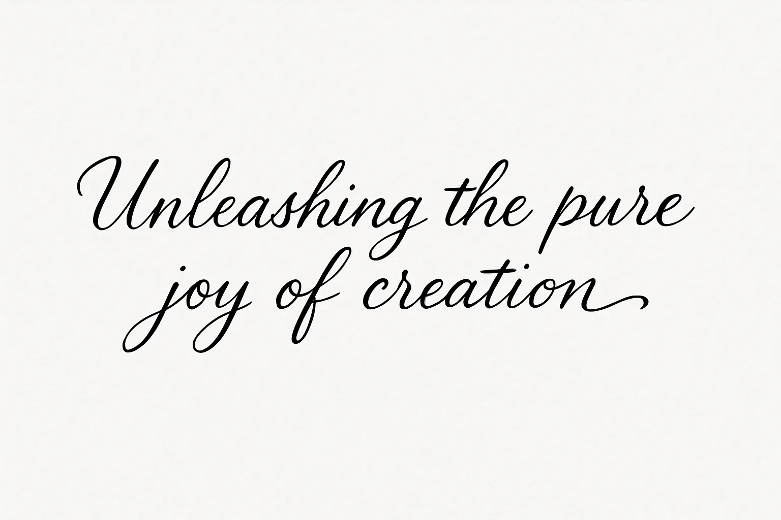 Unleashing the Pure Joy of Creation - 单行手绘标语